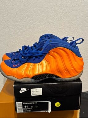 Nike  Foamposite One Knicks Sneakers - Orange/Blue rare